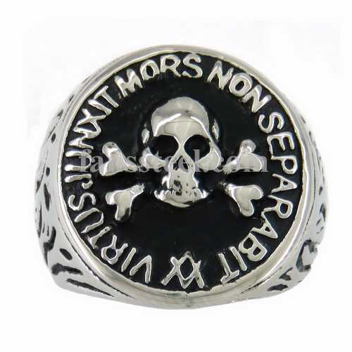 FSR11W12 cross bone  skull mosonic ring 